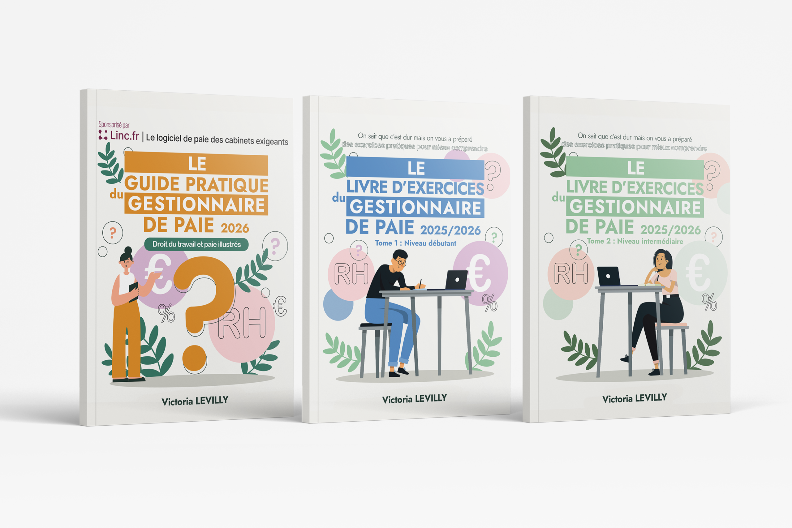 PACK 3 Livres - Le Guide Pratique du Gestionnaire de paie 2026 + les 2 livres d'exercices (tome 1+ tome 2) 2025/2026