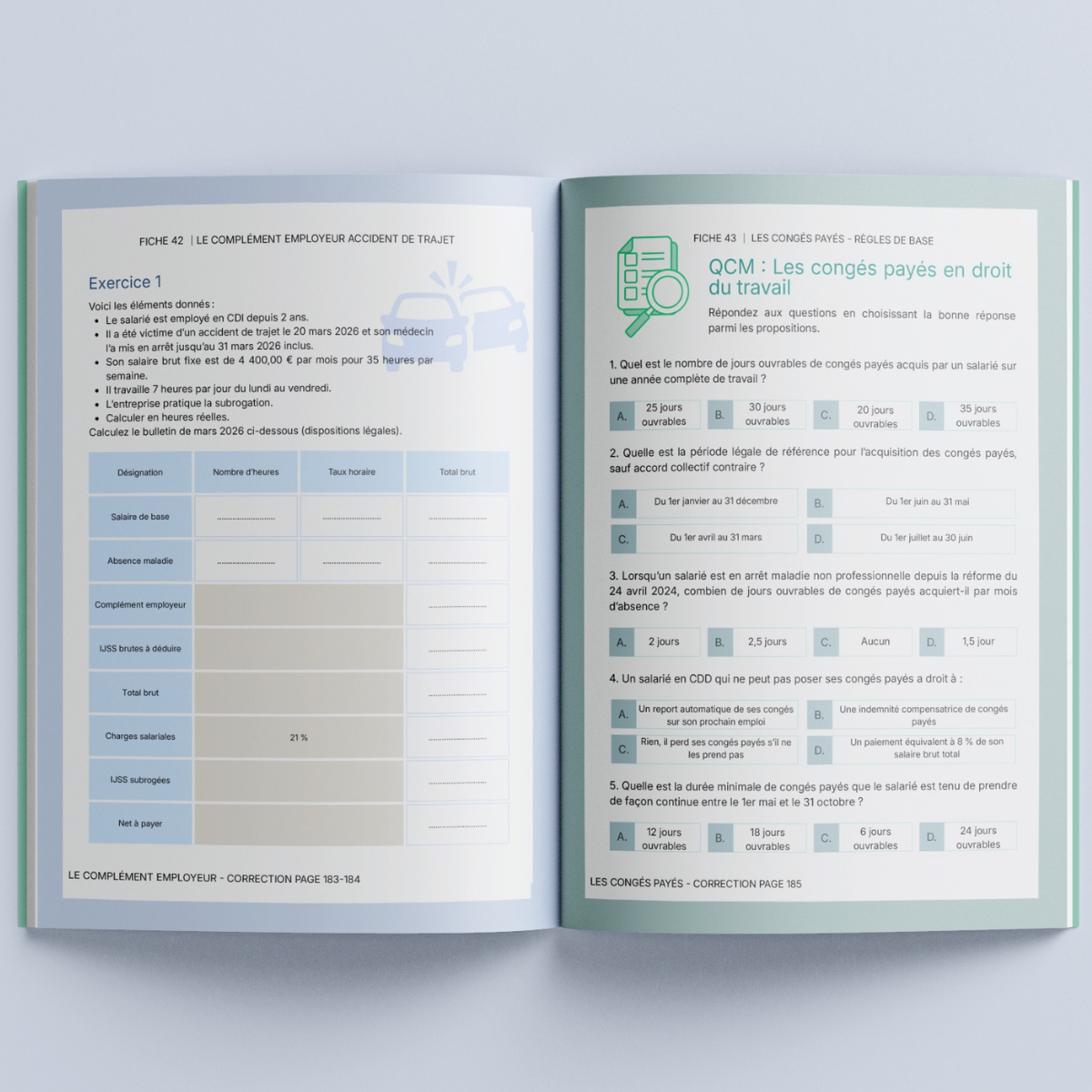 Tome 1 Niveau débutant - Le livre d'exercices du Gestionnaire de Paie 2025/2026 - Broché – Image 6
